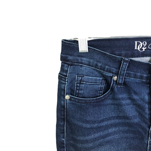DG2 Diane Gilman Women's Skinny Jeans Floral Embroidered Dark Wash Cotton 4T NWT - Picture 8 of 9